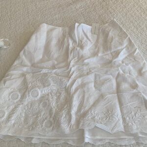 Ann Taylor White A-Line Skirt